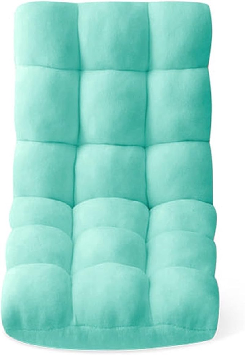 Floor Gaming Chair, Position Adjustable Lazy Sofa, Folding Portable Recreation Recliner for Bedroom, Easy for Storage(Green)