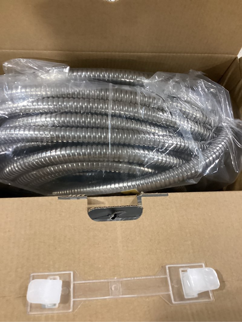Condition photo showing Good Condition for bionic steel pro 100 ft garden hose with nozzle, premium 304 stainless steel metal water hose 100ft flexible hose, rust proof, lightweight, heavy duty, crush resistant fittings, 500 psi, 2025 model 100 feet