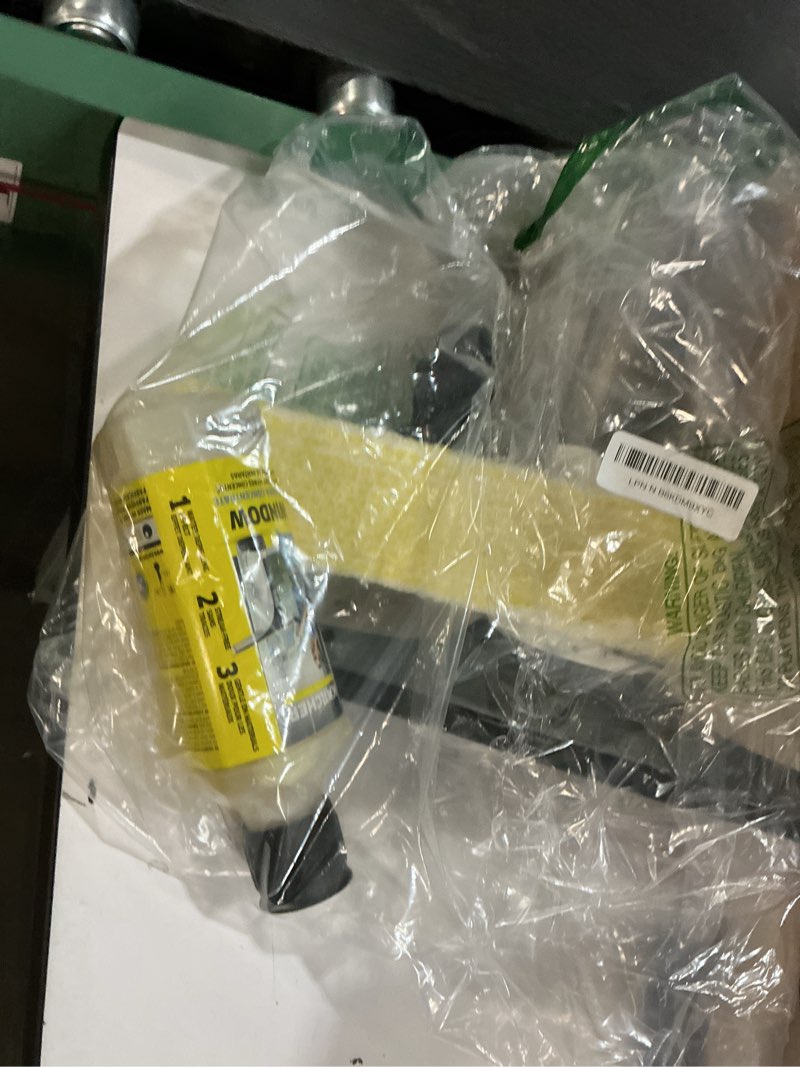 Condition photo showing As Is for kärcher wv 1 electric window vacuum squeegee 10" - perfect for showers, mirrors, glass, and countertops - electric squeegee wv 1 white