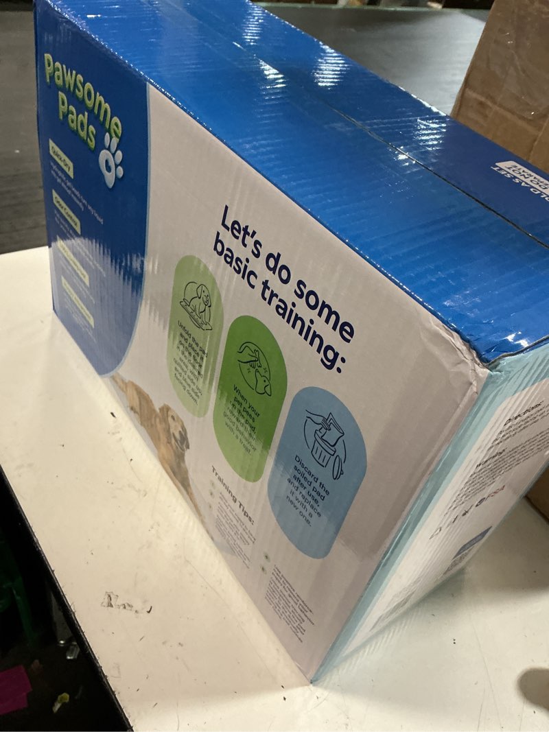 Condition photo showing New/Like New for dog pads large pet pee pads for dogs & puppy training 34" x 36" potty pads for dogs [50-count] leak-proof dog and puppy pads - quick-dry surface - heavy duty absorbent disposable dog wee pad bulk pack