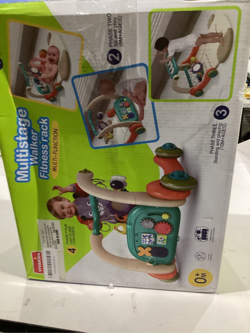 Condition photo showing New/Like New for 3 in 1 Baby Play Mat Gym, Kick and Play Piano Gym with Music Light, Activity Tummy Time Play mat with 5 Learning Sensory Toys, Infant Gifts for Newborn Baby Toddler 0-14 Months