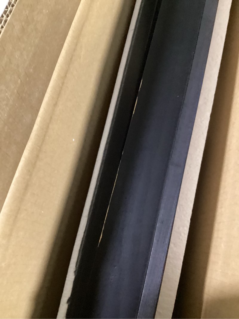 Condition photo showing Good Condition for plank+beam solid wood console table, 46 inch, sofa table, narrow entryway table for hallway, behind the couch, living room, foyer, easy assembly, black 46" console table black