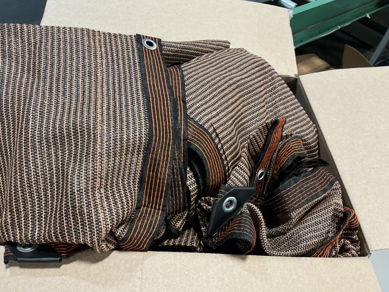 Condition photo showing As Is for brown shade cloth cover 95% shading mesh tarp privacy sun shade net for plant covers, swimming pools, patios, and yards 3.3x13ft 9.9x26ft 19.7x19.7ft 26x39.4ft (color : brown, size : 8x10m/26x32.8ft 8x10m/26x32.8ft brown