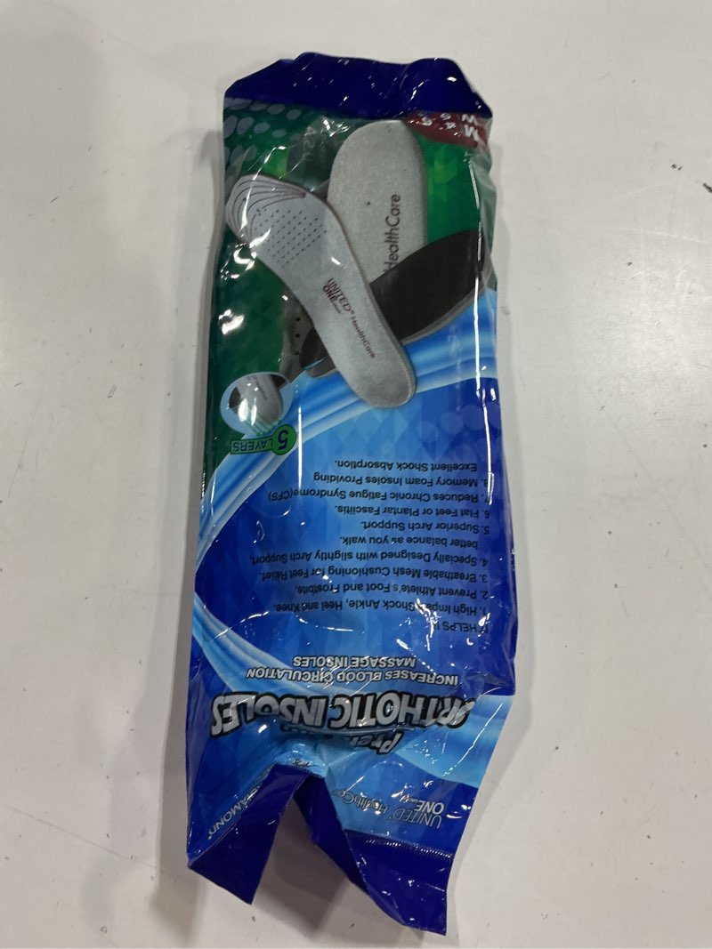 Condition photo showing New/Like New for (( Size M 4-6 W5-8))UOG (United One) Memory Foam Insoles –Balance & Posture While You Walk. Pain Relief, Boosts Circulation, Prevent Odor.Fits Work Boots & Casual Shoes. Made in The U.S.A.