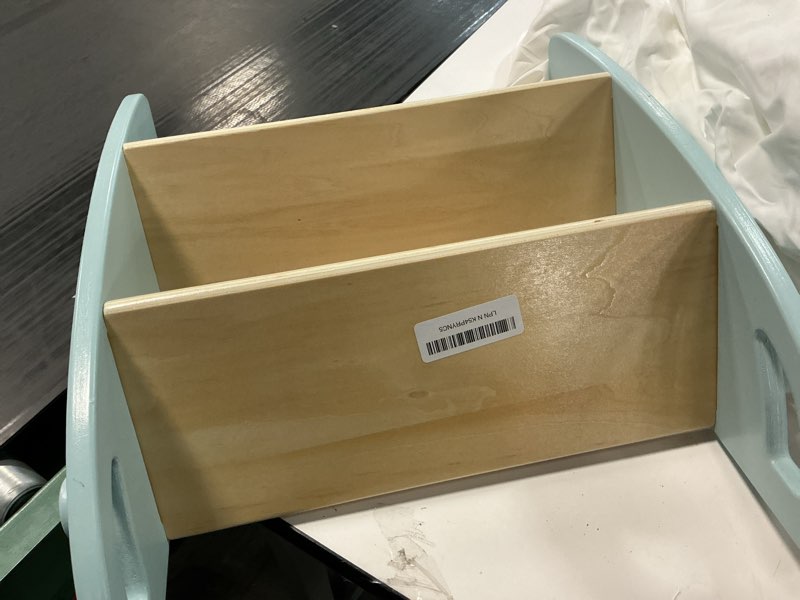 Condition photo showing Good Condition for Wooden Step Stool, Two Step Stools, 300 lb. Load Capacity, with Safety Non-Slip Pads and Handles, Bamboo Step Stool for Bathroom and Kitchen, Children's Christmas Gift?Blue?