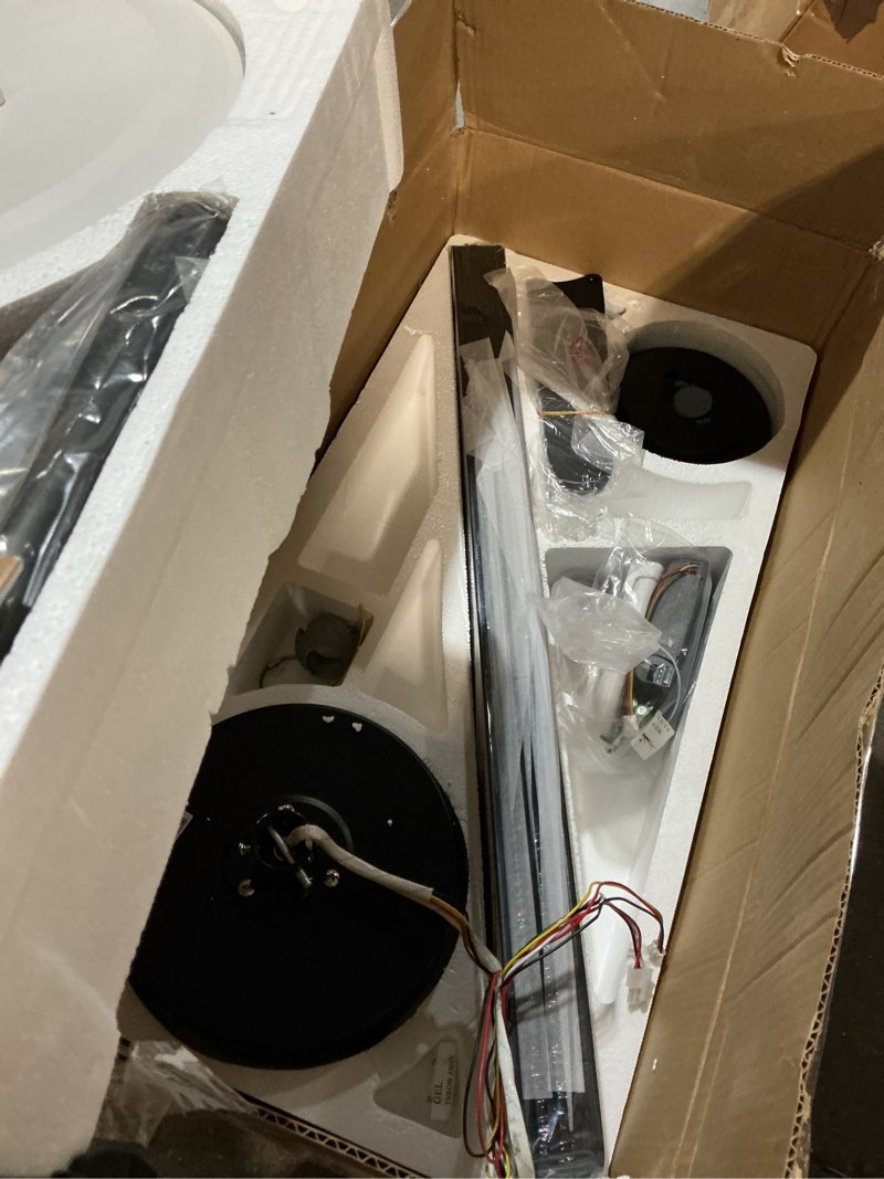 Condition photo showing Good Condition for 72 inch ceiling fans with lights,large ceiling fan with light and remote control, dimmable, 3cct, quiet, black modern ceiling fan for living room, bedroom, kitchen, patio, farmhouse, indoor/outdoor black 72 inch
