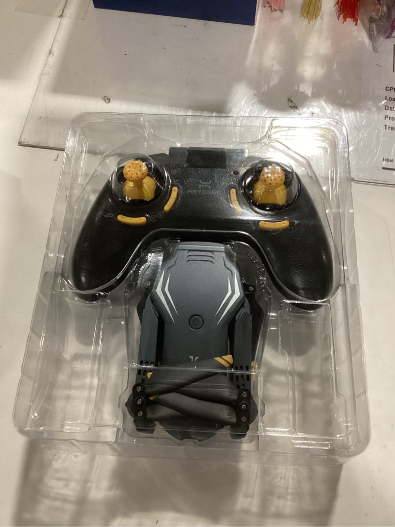 Condition photo showing As Is for foldable drones for kids beginners - with 1080p hd camera, fpv remote control quadcopter, one key start/land, altitude hold, 2 batteries rc helicopter toys gifts for boys (raven)