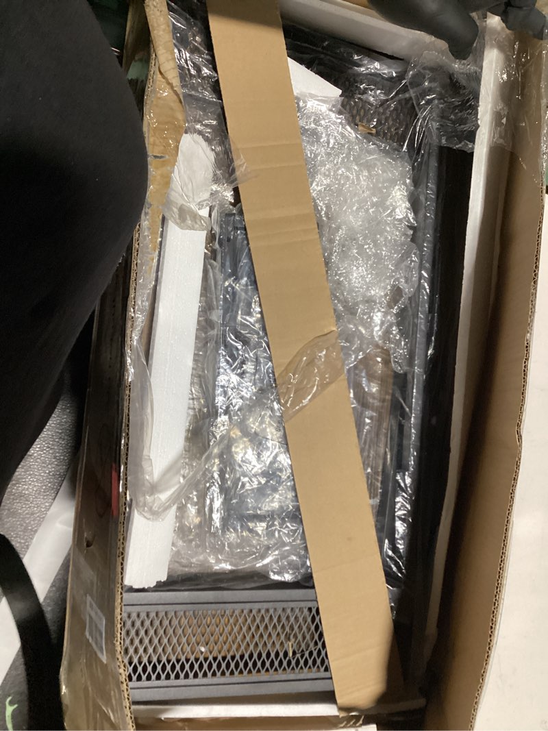 Condition photo showing Good Condition for Furologee Small Computer Desk with 2 Fabric Drawers for Bedroom,34 Inch Home Office Writing Desk, Vanity Desk with Hooks, Simple Study Desk for Small Spaces, Makeup Dressing Table, Rustic Brown Rustic Brown 34 Inch