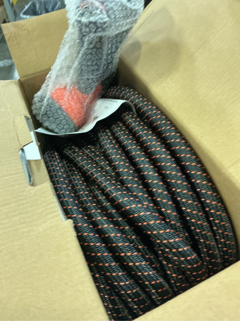 Condition photo showing Good Condition for garden hose 100ft non-expandable water hose, 3-layer lightweight nylon braided hose for yard, car wa