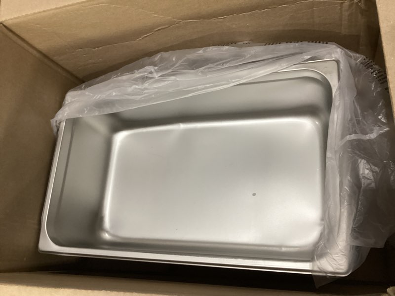 winco full size 6" deep metal food pan / steam table pan, anti-jam, 25 gauge