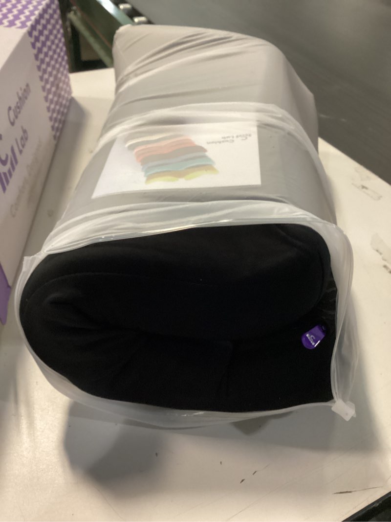 Condition photo showing As Is for cushion lab patented pressure relief seat cushion for long sitting hours on office & home chair - extra-dense memory foam for soft support. car pad for hip, tailbone, coccyx, sciatica - black