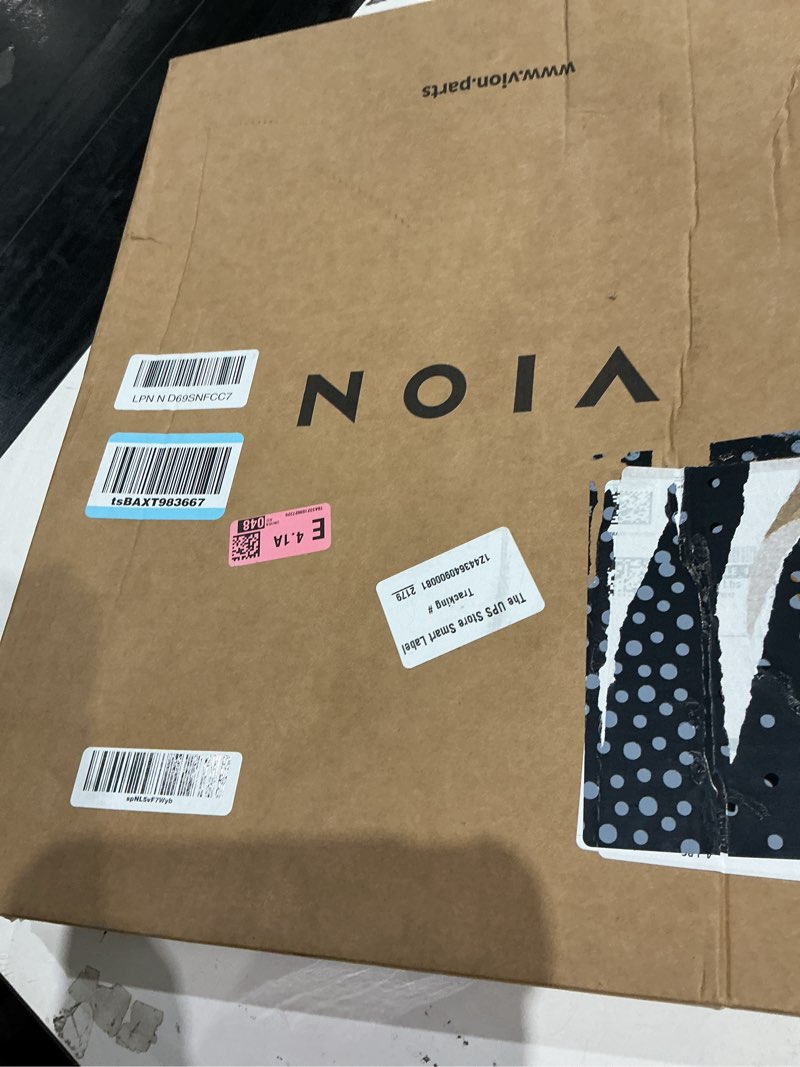 Condition photo showing As Is for vion tesla model y roof sunshade (2026–2025 new model y) – full blackout (no light transmission), cooler cabin, dual-layer fabric with graphene-enhanced uv coating, no sagging – black 2026-2025 model y,black