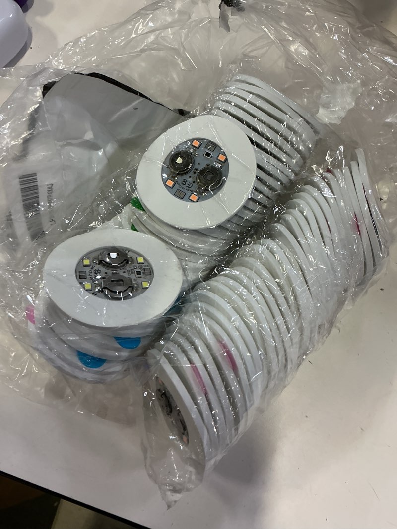Condition photo showing New/Like New for led drink coasters, 60 pack multicolor, round, eva material, 3 lighting modes, 24+ hour battery life 60pcs-multicolor