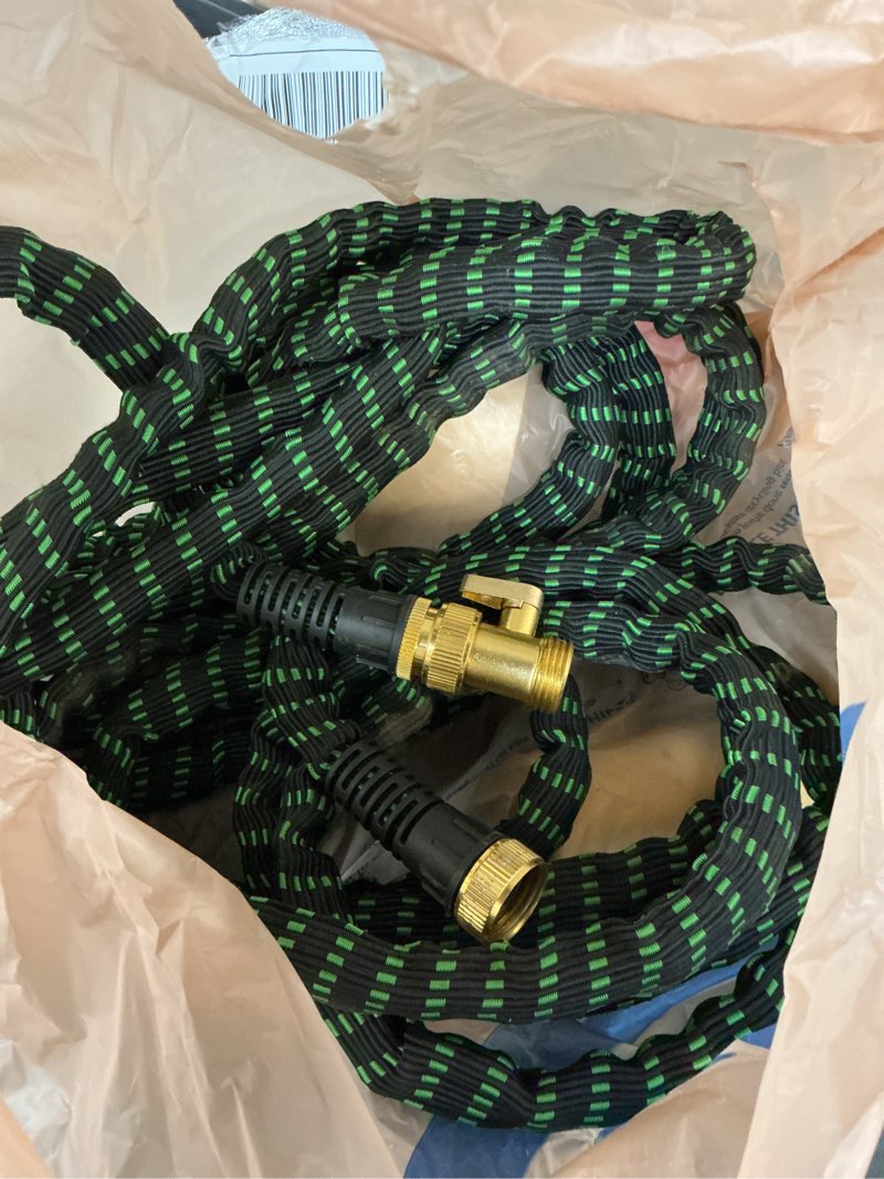 Condition photo showing As Is for flex-able hose xtreme 1-in x 50-ft kink free woven green hose