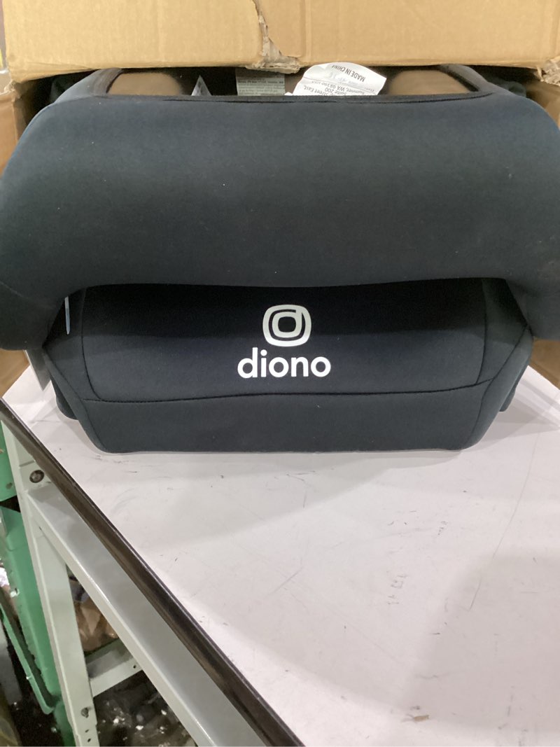 Condition photo showing Good Condition for diono solana, no latch, pack of 2 backless booster car seats, lightweight, machine washable covers, cup holders, black 2-pack black