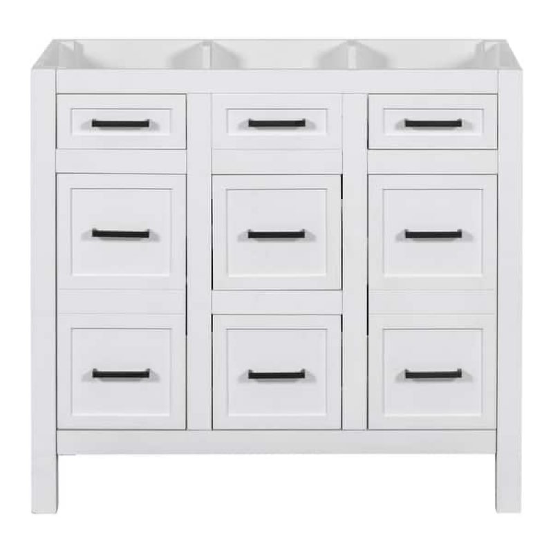 (Incomplete, box 2 of 2) 36\" Bathroom Vanity without Sink,Medicine Cabinet with Drawers