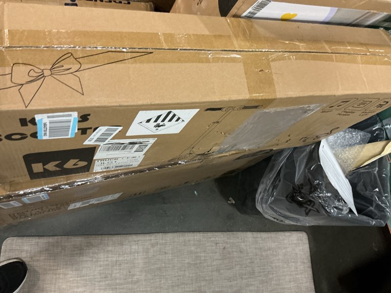 Condition photo showing New/Like New for Electric Scooter for Kids Ages 6+, Bluetooth Music Speaker, 150w Hub Motor, Up to 10 mph, 60 mins Ride Time, Led Display, Colorful Lights, 4 Height Adjustable, Best Gift Ideas for Boys and Girls K6