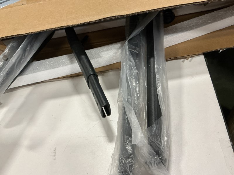 Condition photo showing As Is for VASAGLE Bar Tables Set of 2, Round Cocktail High Top Pub Bistro Table for Events Party, Kitchen Dining, Home Bar, 23.6 x 23.6 x 41.3 Inches, Sturdy Metal Frame, Modern Style, Easy to Assemble, Black Ink Black + Matte Black 2 Pack