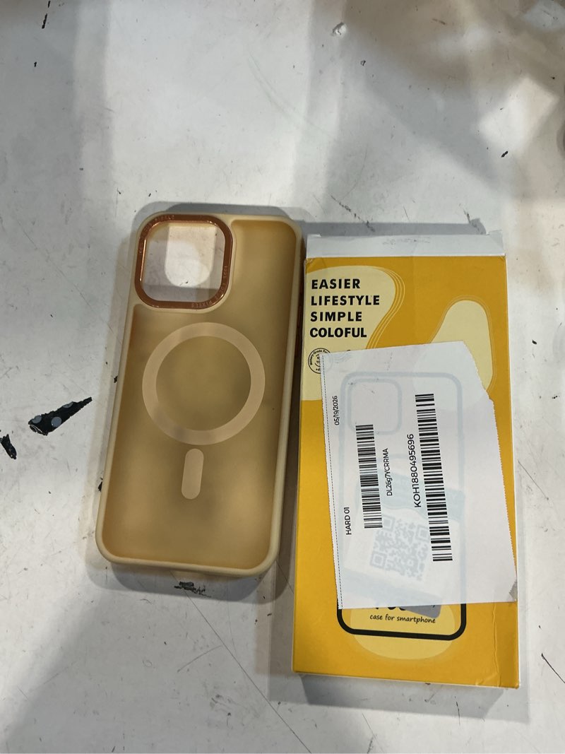 Condition photo showing Good Condition for newfuture upgraded magnetic for iphone 15 pro max case [compatible with magsafe] [mil-grade protection], pocket-friendly, slim translucent phone case cover for iphone 15 pro max 6.7", creamy yellow light gold iphone 15 pro max 6.7 inch
