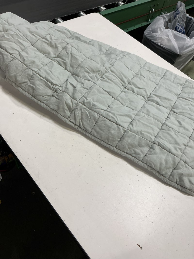 Condition photo showing Good Condition for quince 100% linen quilt sham 20”x36” mist