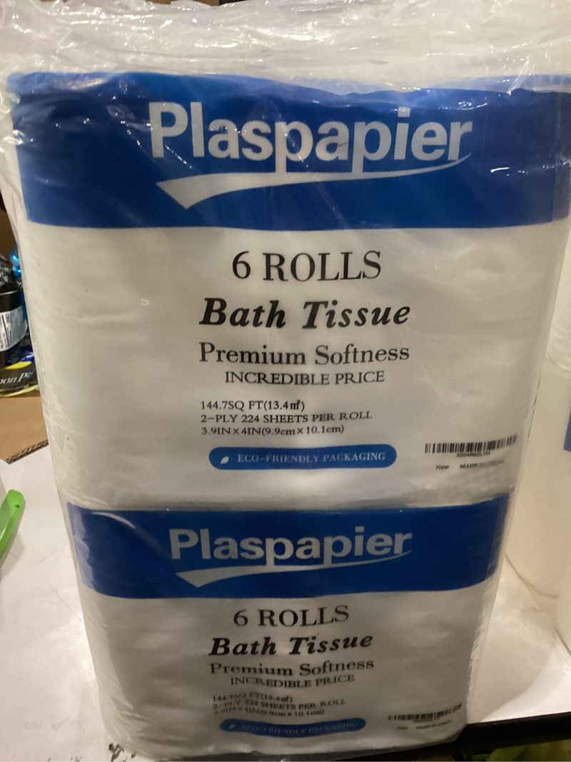 Condition photo showing New/Like New for 48 Rolls Ultra Soft & Strong Toilet Paper, 2-Ply Septic Safe Bath Tissue, 224 Sheets/Roll (3.9x4”), Bulk Pack for Home & Business