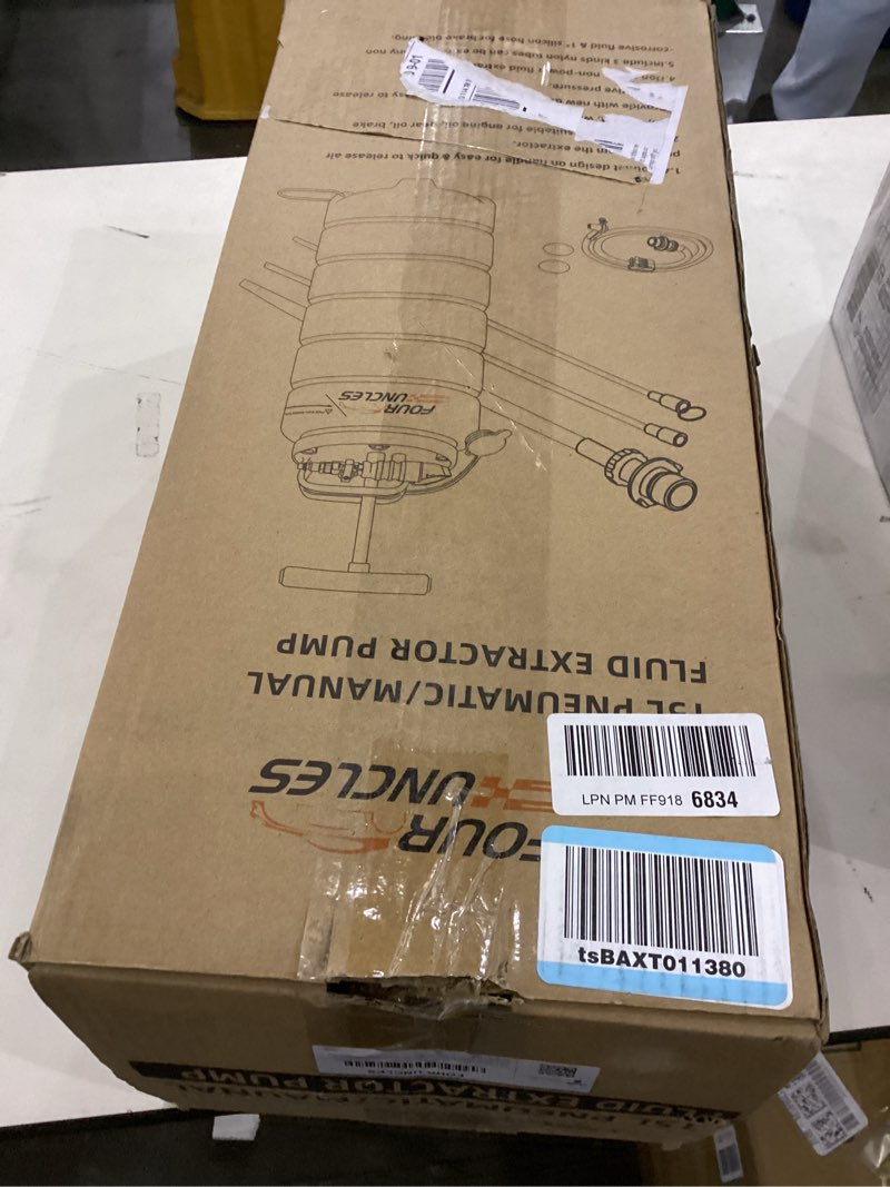 FOUR UNCLES 15L Fluid Extractor - Pneumatic/Manual Vacumm Oil Extractor with Pump Tank Remover & 3 T