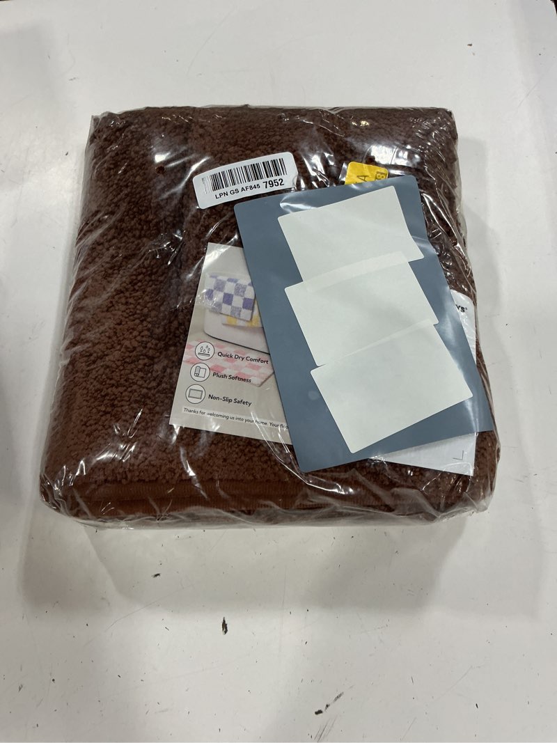 Condition photo showing New/Like New for granny says bathroom rugs non slip 32" x 20", bath mats for bathroom, super soft and water absorbent, microfiber washable bath rugs for floor, tub and shower, brown brown 1'8" x 2'8" (20" x 32")