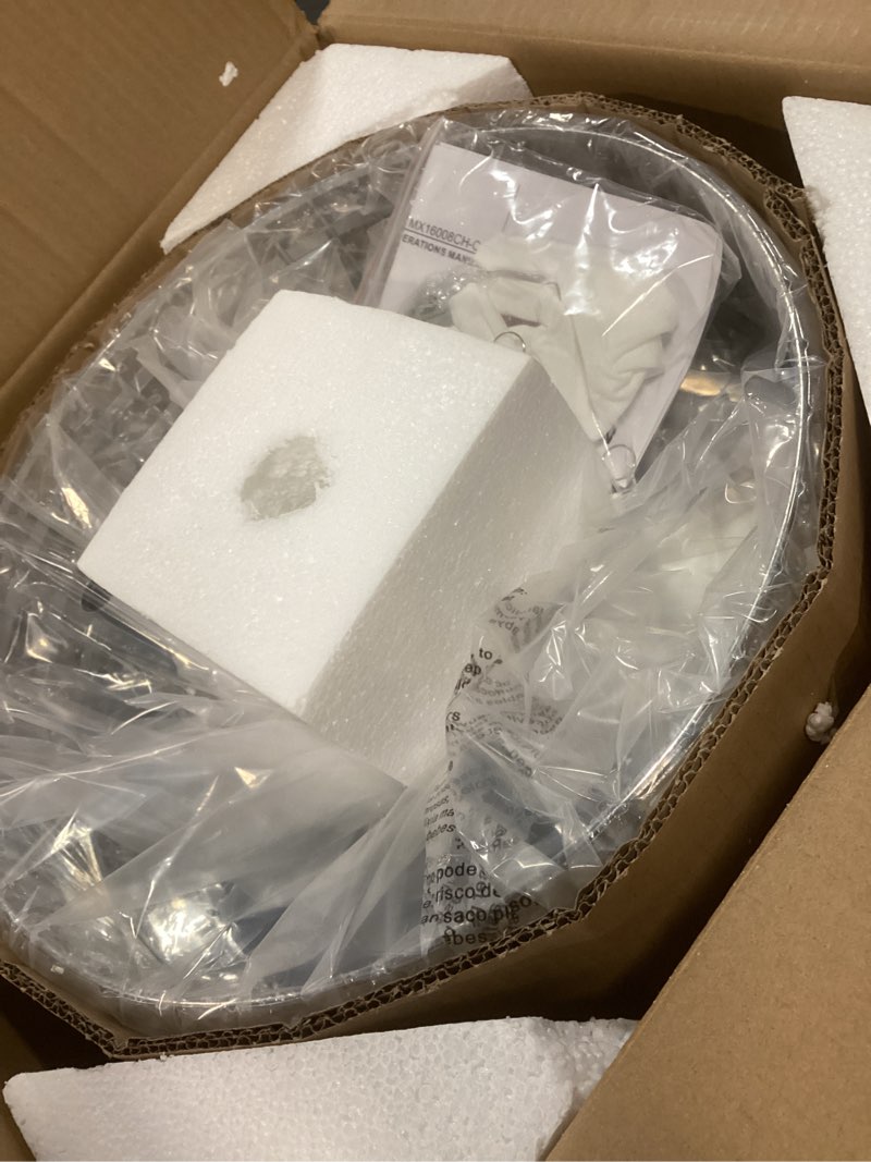 Condition photo showing Good Condition for bestier antique silver french empire crystal semi flush mount chandelier lighting led ceiling light fixture lamp for dining room bathroom bedroom livingroom 4 e12 bulbs required d14 in x h8 in