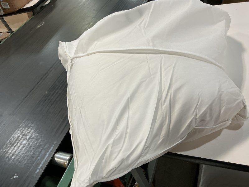 Condition photo showing As Is for premium down pillow, king, firm