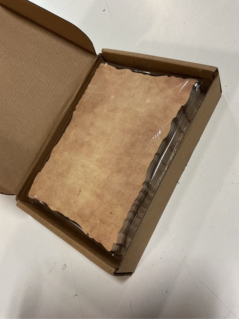 Condition photo showing New/Like New for harloon 100 pcs vintage old looking cotton watercolor paper cardstock blank 200 gsm thick antiqued deckle edge virgin paper for drawing writing printing invitations greeting (5x7 inch) 5 x 7 inch 100