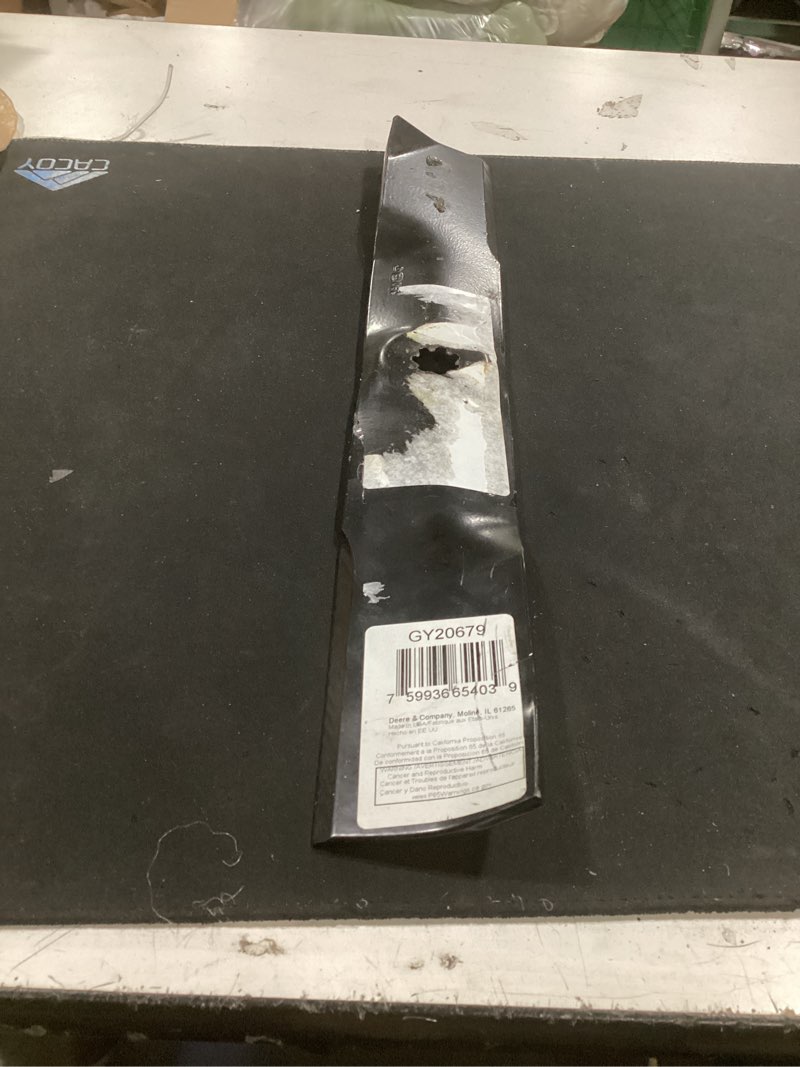 Condition photo showing As Is for (1 only) 54 in. replacement mower blade