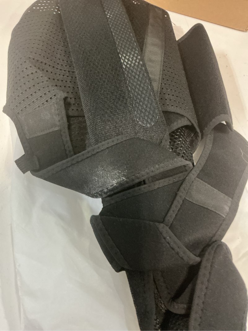 Condition photo showing As Is for posture corrector for women & men, back brace advanced full back support for upper & lower back pain relief, spine, neck, and hump, x-style medical-grade lumbar support system with adjustable shoulder straightener and breathable design for long sitting and exercises black x-large (waist 42"-46")