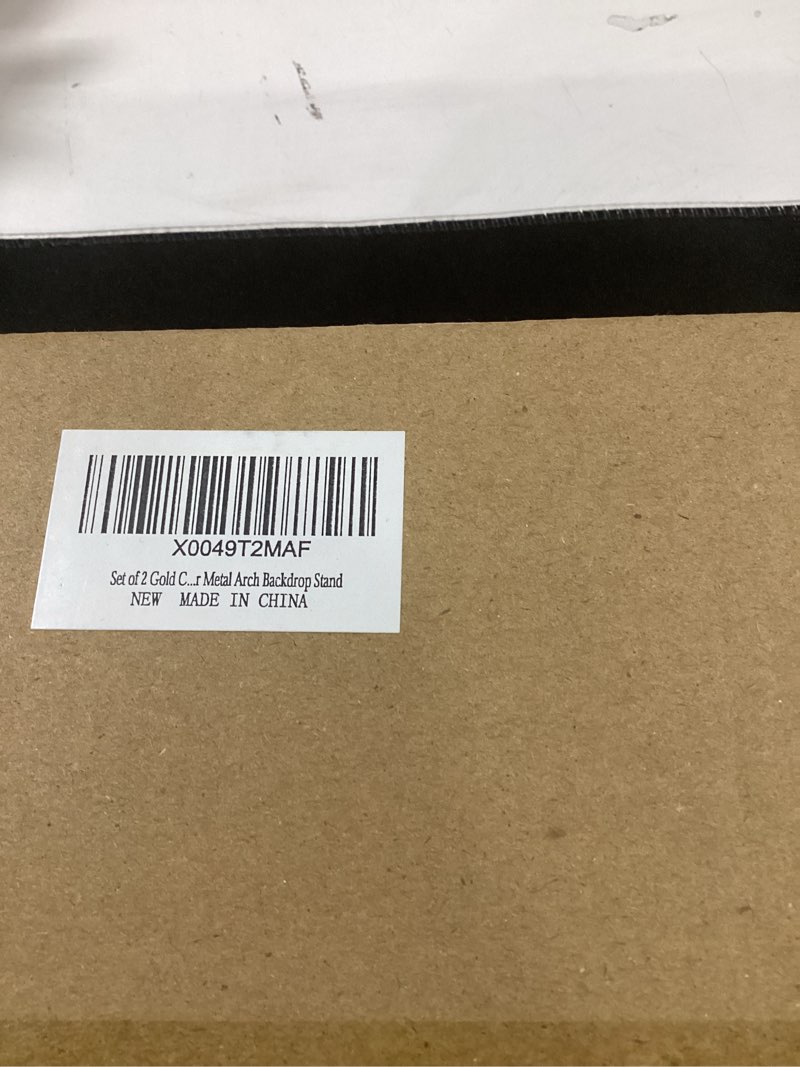 Condition photo showing Good Condition for balloon arch stand set of 2 - metal backdrop for wedding, birthday, anniversary, bridal and baby shower - flower and floral arch for ceremony