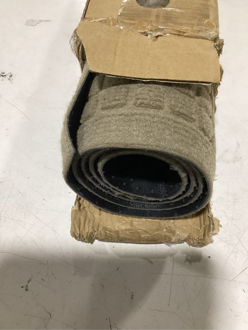 Condition photo showing As Is for gorilla grip ultra absorbent moisture guard doormat, absorbs up to 6 cups of water, stain and fade resistant, spiked rubber backing, all weather mats capture dirt, indoor outdoor, 47x35, beige