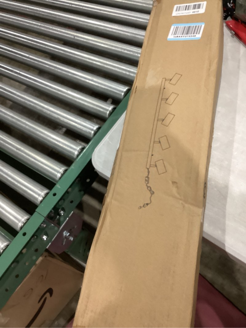 Condition photo showing Good Condition for BoostArea Plug in Track Lighting, LED Track Light Kit, Black 5-Light Track Lights for Kitchen, 15 FT Cord,5 Way Ceiling Spotlight, Rotatable Wall Mount Light Head for Bedroom Hallway Living Room 5 Light-Black