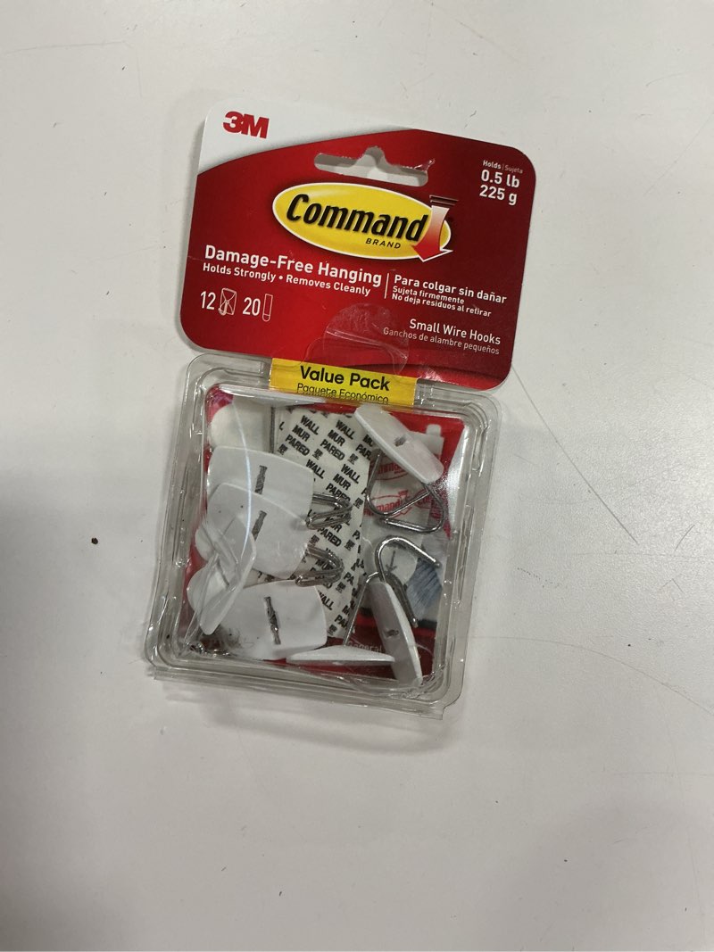 Condition photo showing New/Like New for Command Clear Variety Pack, Including 8 Pairs of Picture Hanging Strips, 4 Clear Wire Hooks and 11 Wall Hooks for Hanging Home Decor, Damage Free Hanging Up to 19 Items with Command Strips Clear Assorted