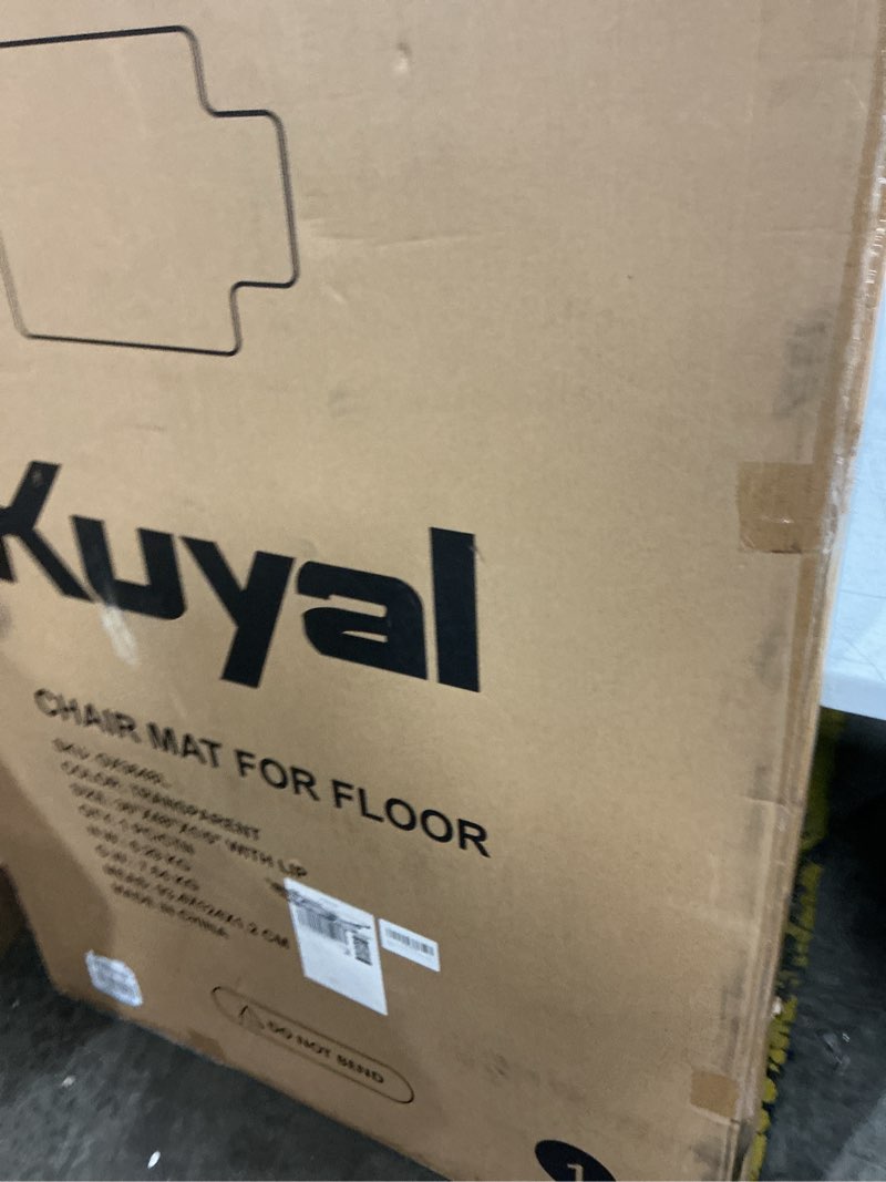 Condition photo showing New/Like New for kuyal 1/5" thick office chair mat, 36" x48" with lip heavy duty hard computer chair mat, under desk protector carpeted floors mats, easy chair movement, can be used on carpet or hard floor, ship flat 1 pack (for carpets or hardfloors) 36" x 48" x 1/5" with lip
