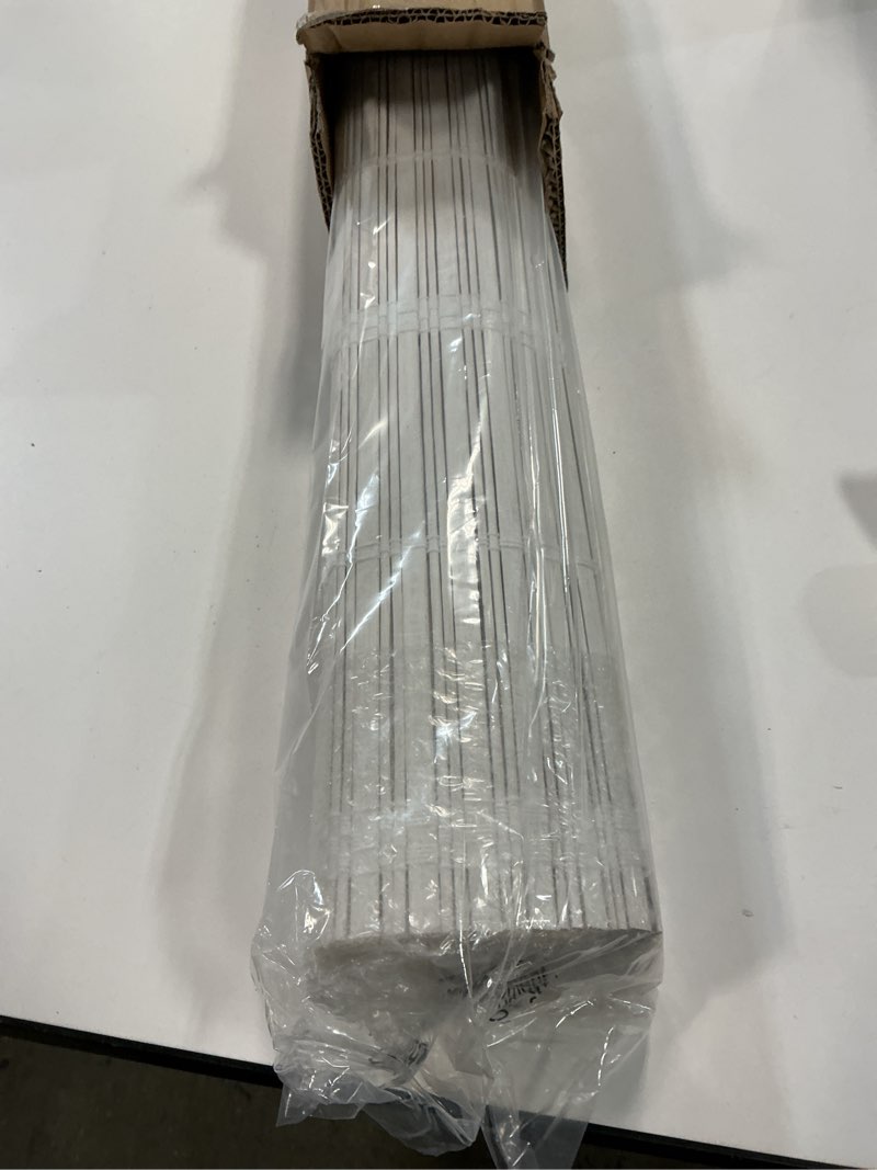 Condition photo showing Good Condition for LazBlinds No Tools No Drill Cordless Bamboo Roman Shades, Light Filtering Window Treatment, Roll Up Bamboo Blinds for Windows 26'' W x 48'' H, Whitewash T Light Filtering-whitewash T 26" W x 48" H