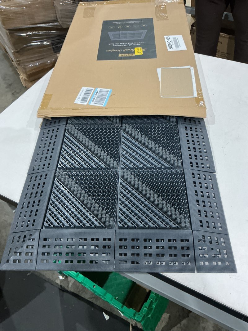 Condition photo showing New/Like New for catsh shoe brush scraper - door scrubber mat outdoor heavy duty boot scraper with brush for home porch garden - - all weather shoes & boots cleaner, removes snow, sand and mud – 29.5‘’ x 17.7‘’
