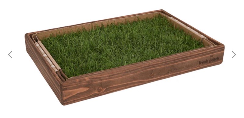 Faux grass wood frame pet litter box (similar to stock photo) 