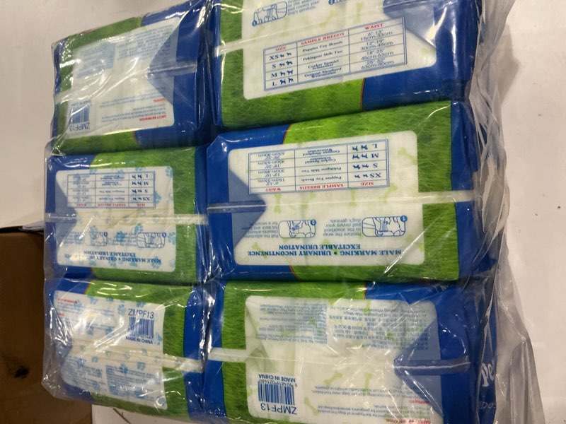 Condition photo showing New/Like New for pet soft disposable male dog wraps - dog diapers for male dogs, puppy diapers 72pcs medium 3 mixed (72 pcs) medium