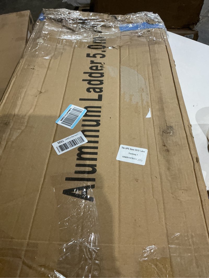 Condition photo showing As Is for Telescoping Ladder Extension Telescopic Collapsible - 16.5 FT Rv Telescope Foldable Extendable Tall 