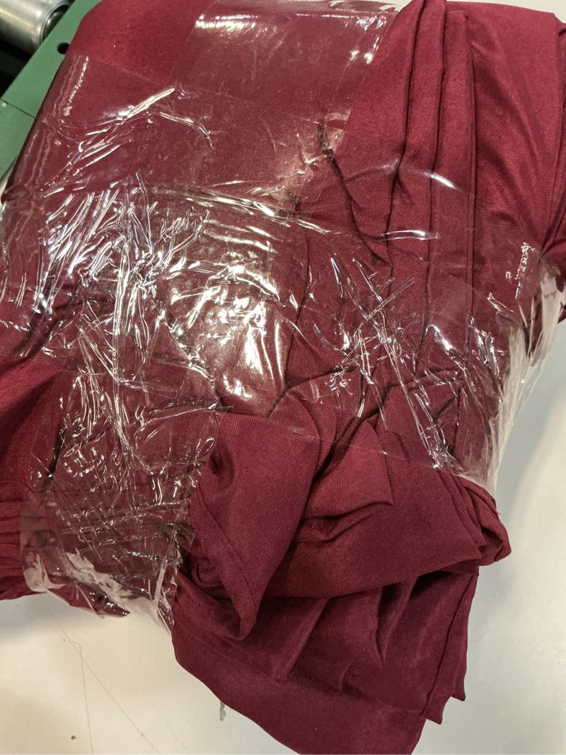 Condition photo showing As Is for Fitable Burgundy Tablecloths for 6-8 Foot Tables, 6 Pack - 70 x 120 Inches - Reusable and Washable Table Clothes, Polyester Fabric Table Covers for Wedding, Party, Banquet