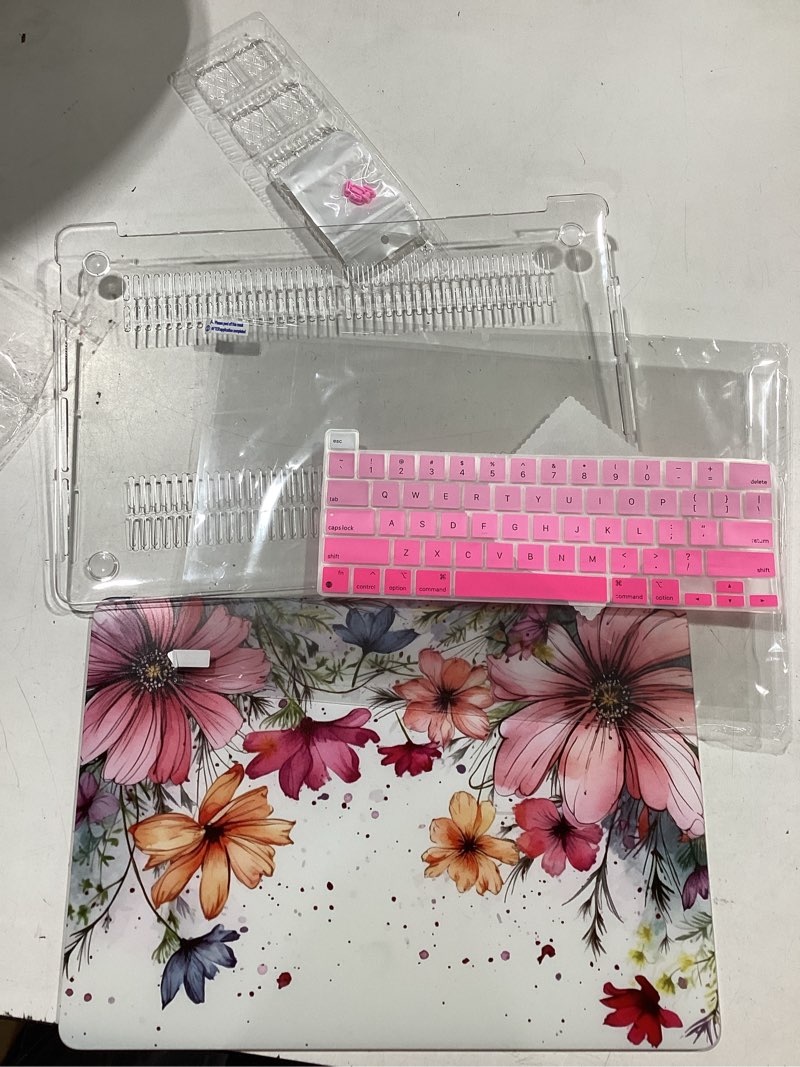 Condition photo showing Good Condition for mektron designed case for macbook pro 16 inch a2141 cover 2019 release 16" with liquid retina display/touch id, plastic hard shell with keyboard skin & screen protector & dust plug, colorful floral