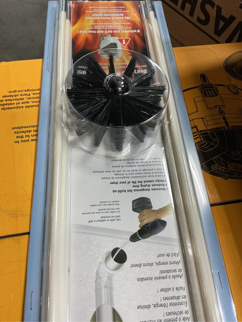 Condition photo showing As Is for Deflecto DVBRUSH12K/6 Dryer Duct Cleaning Kit, Lint Remover, Extends up to 12 Feet, Synthetic Brush Head, Use with or without a Power Drill