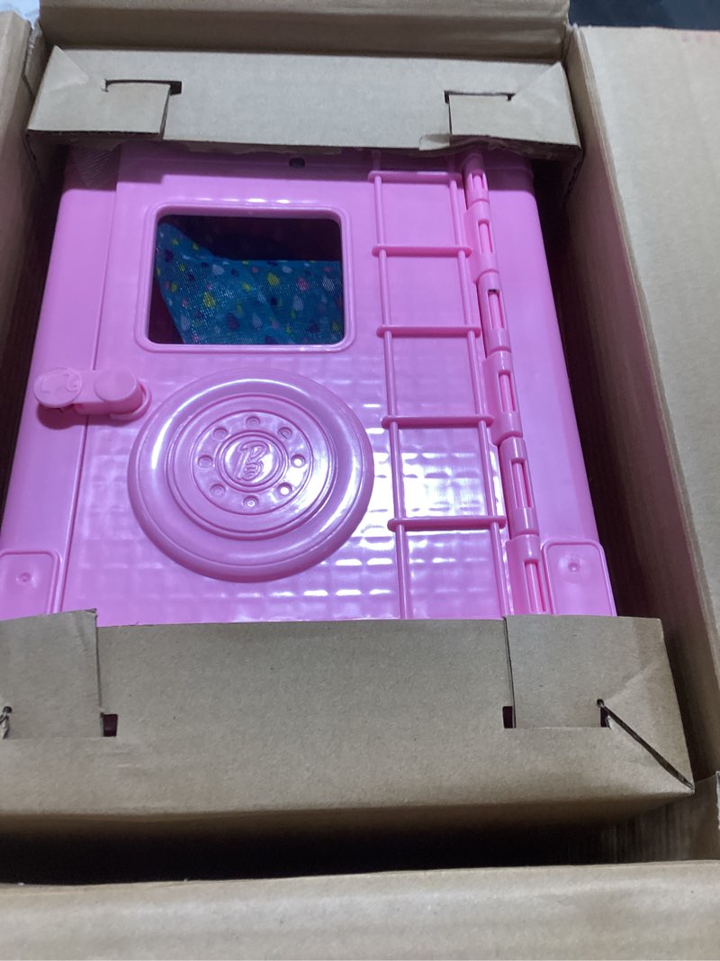 Condition photo showing As Is for Barbie Camper, Doll Playset with 50 Accessories, Transforms into Truck, Boat & House, Includes Pool, 3-in-1 Dream Camper (Amazon Exclusive)