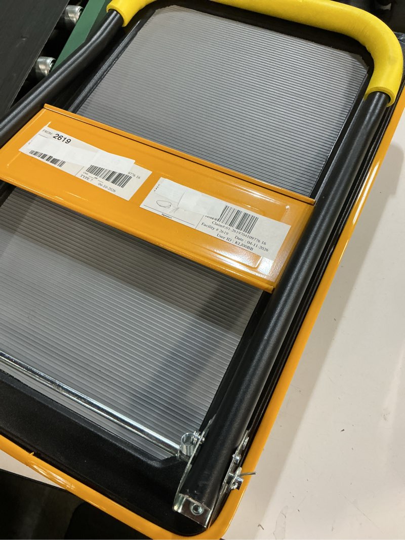 Condition photo showing Good Condition for tatayosi flatbed cart 660lbs heavy duty capacity platform hand truck 360 degree swivel wheels