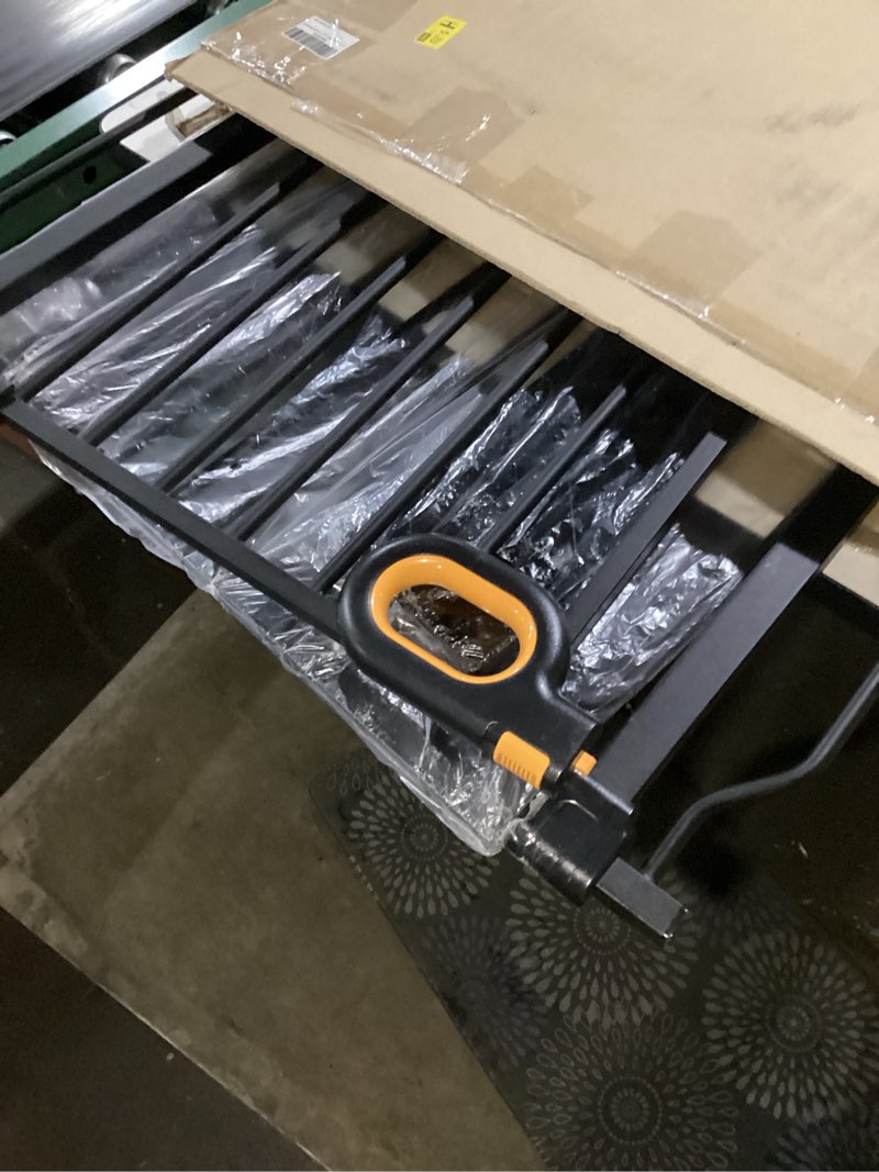 Condition photo showing Good Condition for owlie 37.4" Extra Tall Wide Baby Gate for Stairs Doorways,47-57 Inch Extra Large Long Baby Gate with Door Indoor Safety Metal Pressure Mounted Pet Gate with Walk-Thru Auto Close, Black 47.7"-57" Black