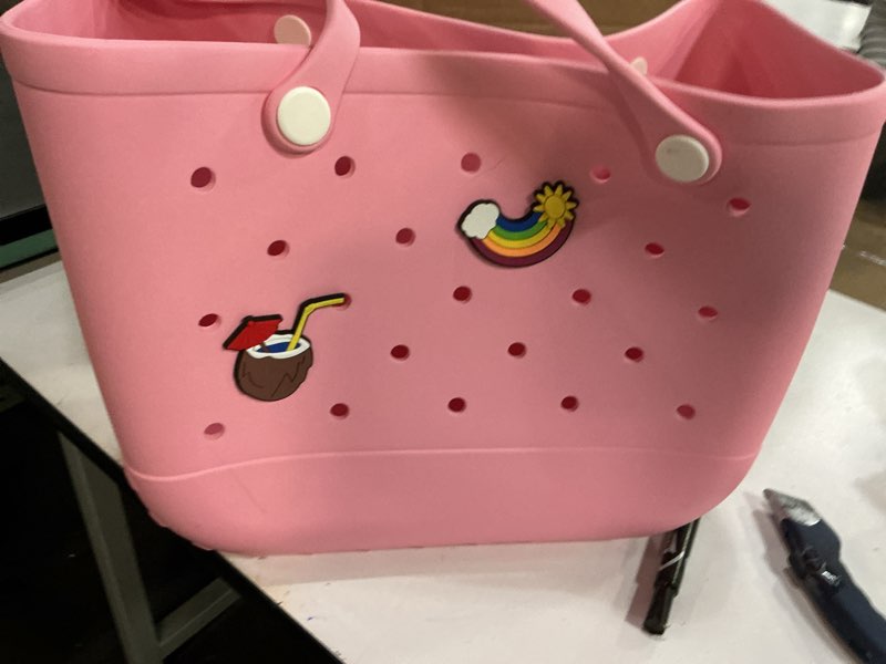 Condition photo showing Good Condition for Beach Bag Rubber Tote Bag - Waterproof Travel Bag for Women Washable Tote Bag Handbag for Sports Beach Market Pool