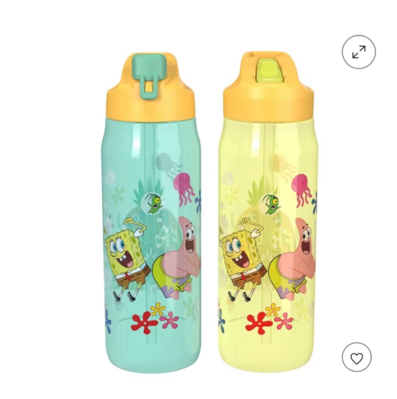 15 pk Hydration Sponge Bob - Zak Designs ( assorted designs 